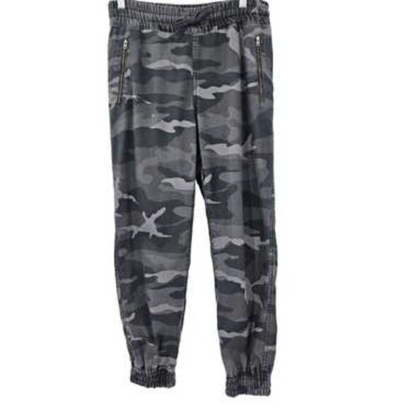 Pre-loved TNA Alex Camo Jogger Pants in Black/Grey - Size XS - Picture 1 of 4